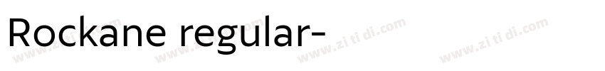 Rockane regular字体转换